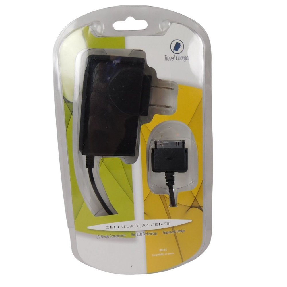 Celluar Accents Travel Charger Iph 45/4/3gs/3g/ipod/ipad 1/ipad 2